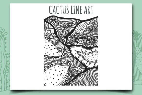 Download Cactus Line Art-168 - Premium Resources