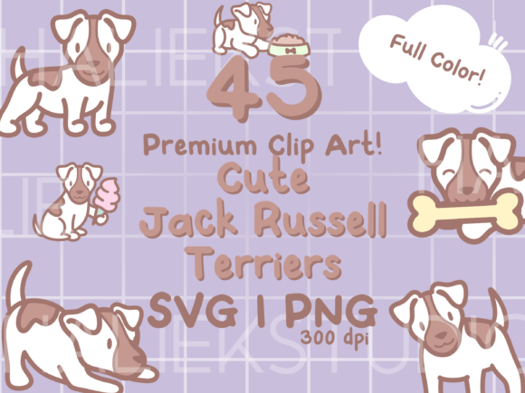Download Jack Russell Terriers Color Clip Art Set - Terrier Collection
