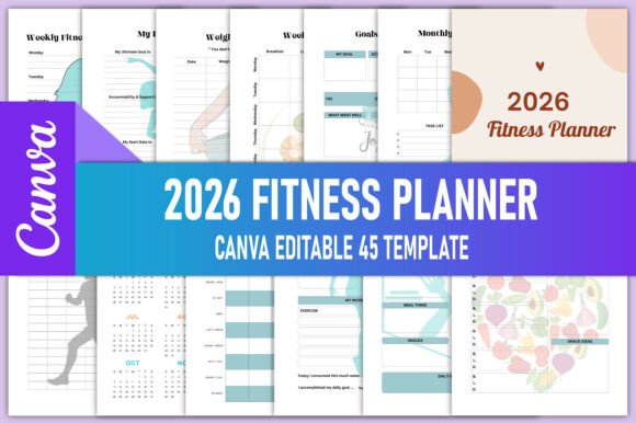 Download Editable 2026 Fitness Planner - Fitness planner Collection