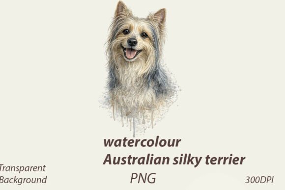 Download Watercolour Australian Silky Terrier Dog - Terrier Collection