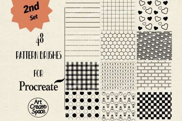 Download Procreate Pattern Brushes II Set - Pattern brushes Collection