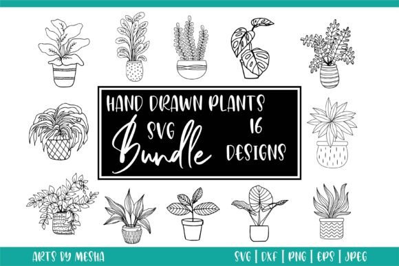 Download Hand Drawn Plants Svg Bundle - Hand drawn plants Collection